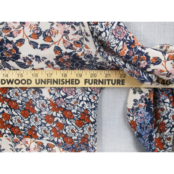 Liberty Love Womens Floral Patchwork Blouse L 3/4 Sleeve Lightweight Top - Picture 4 of 8